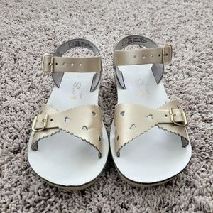 Sun-San Salt Water Sandals, size 12, gold